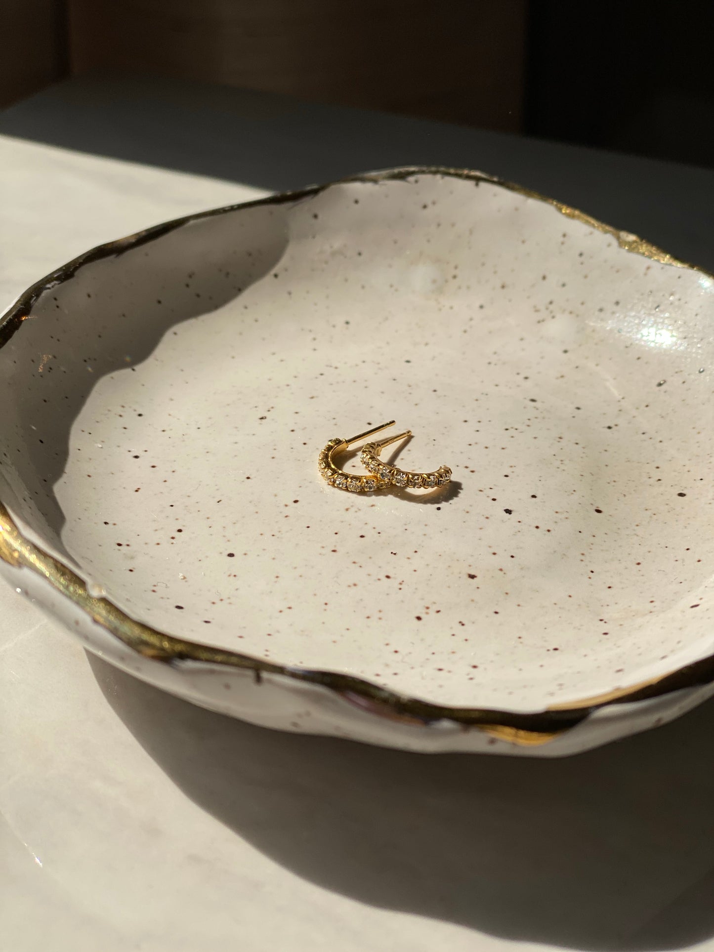 Pave Gold Earrings