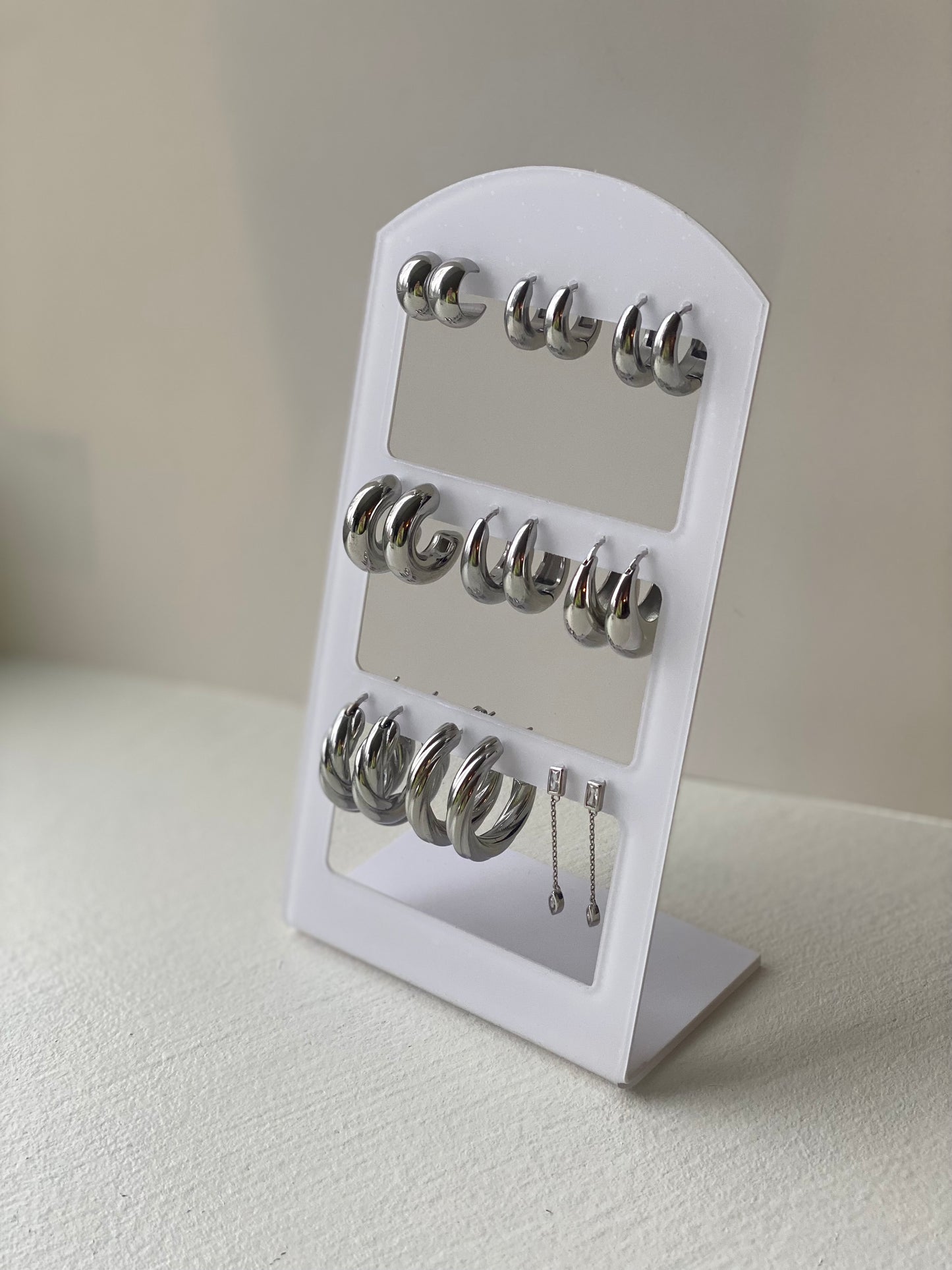 Snowdrop Stainless Steel Chunky Hoops