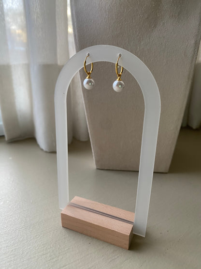 Sant’ Agata Huggie Pearl Hoops