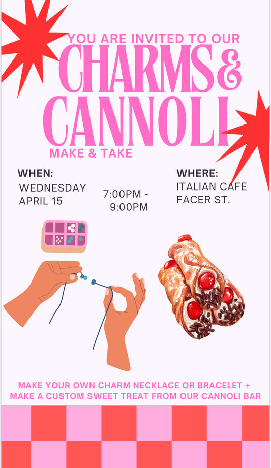 Charms & Cannoli Night Wed April 15