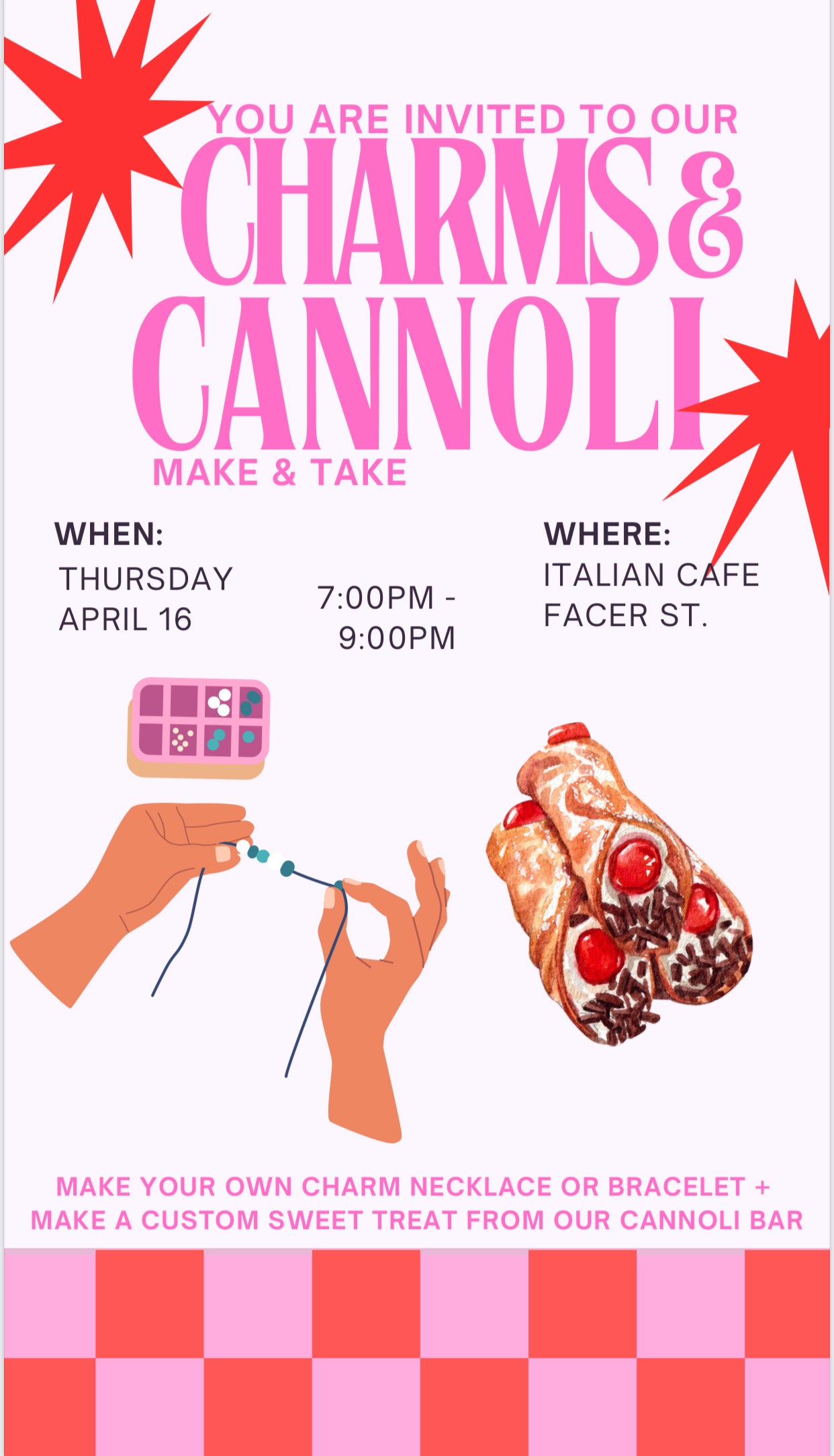 Charms & Cannoli Night Thursday April 16