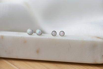 Opalite Circle Studs